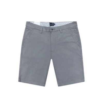 Salt & Lime Slim Fit Chino Short Grey