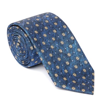 Remus Uomo Pattern Tie & Hanky Set Navy
