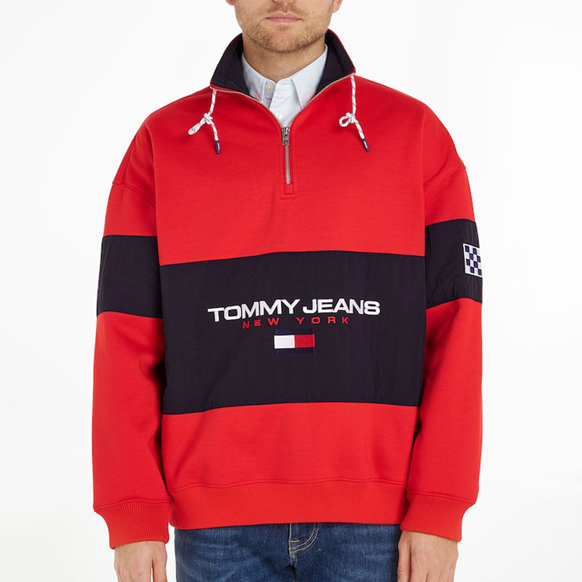 Tommy jeans colorblock polar half zip