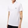 Short Sleeve Lacoste Polo in White with small logo 