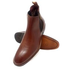 Base London Sikes Leather Boots Tan