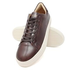 Sneaky Steve Shame Leather Trainers Brus