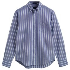 Gant Oxfor Wide Stripe Shirt In Blue