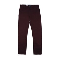 Enzo Slim Stretch Chino In Burgundy