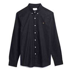 Farah Brewer Slim Fit Oxford Shirt In Bl