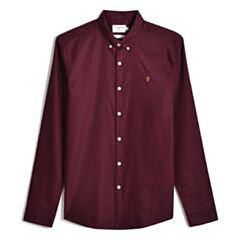 Farah Brewer LS Shirt In Bordeaux