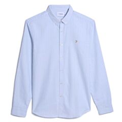 Farah Brewer Stripe LS BD Shirt Sky Blue