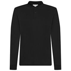 Calvin Klein Cotton LS Polo Shirt In CK
