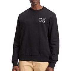 Calvin Klein Striped Chest Logo Black