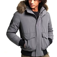 Superdry Everest Bomber In Charcoal