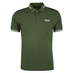 Barbour Intl Tipped Polo In Kombu Green