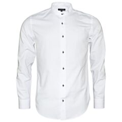 Ted Smith Grandad Col Shirt White