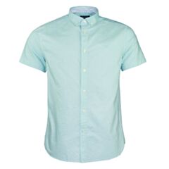 Ted Smith Bond SS Oxford Shirt Aqua