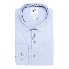 R2 Amsterdam HBD Dobby Shirt In Blue