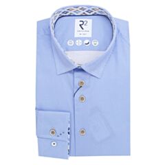 R2 Amsterdam Fine Twill Shirt Cobalt Blu