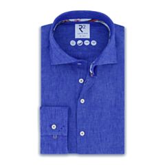 R2 Amsterdam Linen Shirt In Cobalt