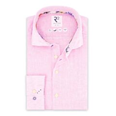 R2 Amsterdam Linen Shirt In Pink