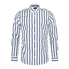 Remus Uomo Ashton Slim Striped Shirt Nav