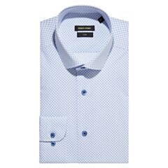 Remus Uomo Kirk Slim Shirt In Blue Print