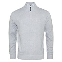 Gant Waffle Texture Half Zip Grey Melang