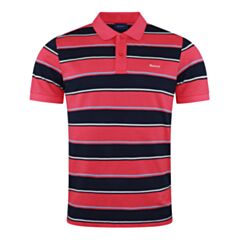 Gant Multi Stripe SS Pique Magenta Pink