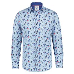Fish Named Fred Birds Shirt Light Blue