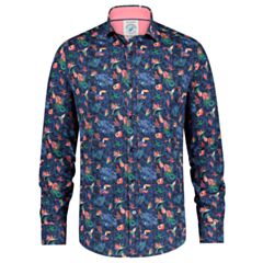 Fish Named Fred Jungle Shirt Navy