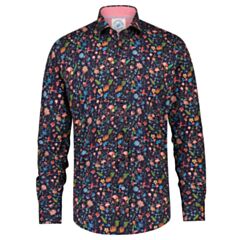 Fish Named Fred Flamingo Shirt Navy