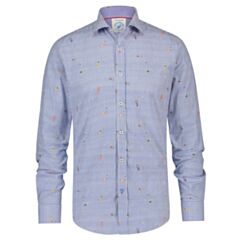 Fish Named Fred Jacquard Stripe Shirt Bl