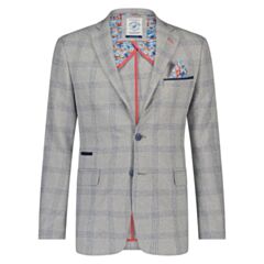 Fish Named Fred Linen Jacket Grey/Blue C