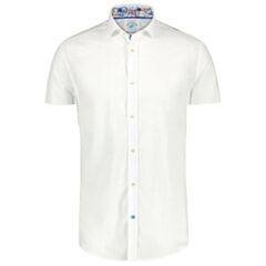 Fish Named Fred Linen SS Shirt White