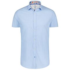 Fish Named Fred Linen SS Shirt Light Blu