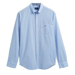 Gant Reg Broadcloth Gingham BD Shirt Blu