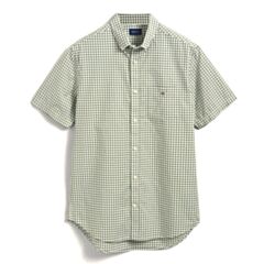 Gant Reg Broadcloth Gingham SS Shirt Gre