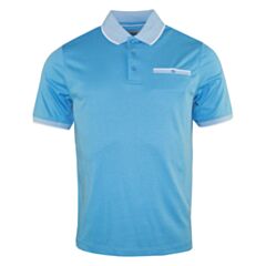 Bugatti Contrast Collar Polo Light Blue