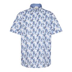 Bugatti Casual SS Printed Shirt Blue