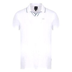 Armani Exchange Tipped Polo Shirt White