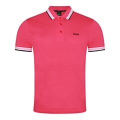 Boss Paddy Polo Shirt In Medium Pink