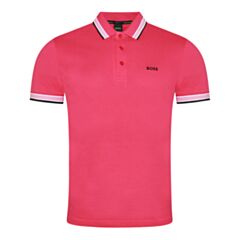 Boss Paddy Polo Shirt In Medium Pink