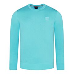 Boss Kanovano Knitted Sweat Open Blue