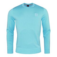 Boss Kanovano Knitted Sweat Open Blue