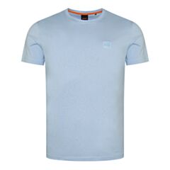 Boss Tales Square Logo T-Shirt Open Blue