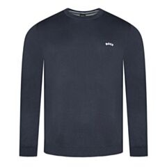 Boss Rallo Logo Sweater Dark Blue
