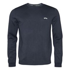 Boss Rallo Logo Sweater Dark Blue
