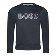 Boss Salbo Big Logo Sweat Dark Blue