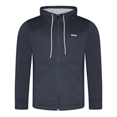 Boss Saggy Full Zip Hoodie Dark Blue