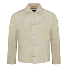 Boss Jaked Goat LeatherOvershirt Light B
