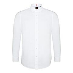 Boss Rickert Cotton LS Shirt White