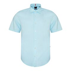 Boss Rash2 Cotton SS Shirt In Open Blue