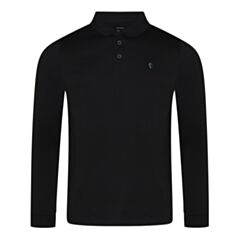 Remus Uomo LS Polo Shirt In Black